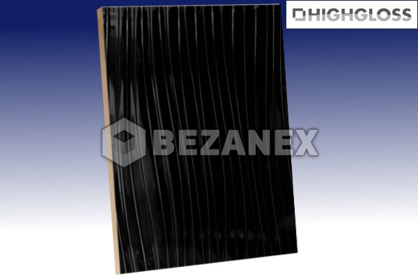 AGT WOOD - MDF Doska 665 Wavy black /18x1220x2800 mm/,ks  