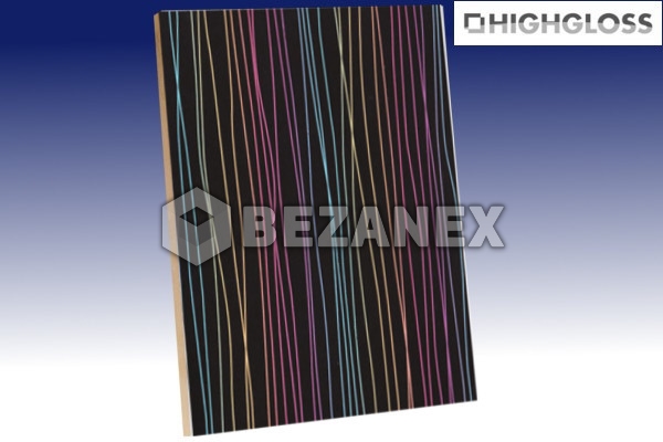 AGT DEKOR 3D - MDF 656 Rainbow Black/18x1220x2800mm/ks    