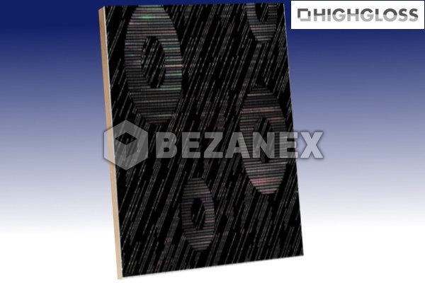 AGT DEKOR 3D - MDF 658 Donut Black/18x1220x2800mm/ks      