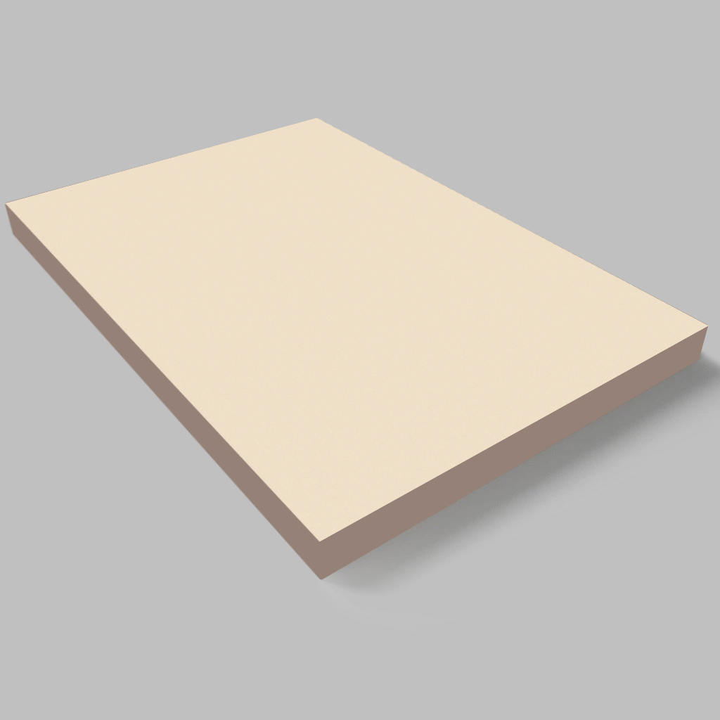 Akrylátová MDF Doska - Matná - Krémová / PVC/ 18x1220x2800mm 