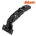 BLUM - Záves - Hydraulický Onyx čierny záves 155´ /Klip-Top/ + platnička 