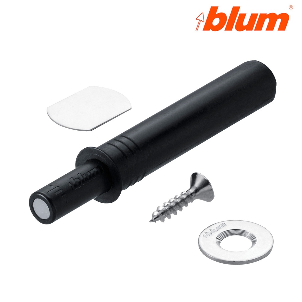 BLUM Tip on - push nastaviteĺný čierny krátky /956.1004/