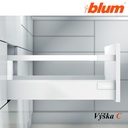 BLUM - ANTARO TOB - KOMPLET SETY - sada C - 30kg plnovýsuv s tlmením BIELA
