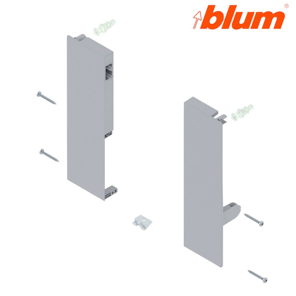 BLUM - ANTARO TOB - úchyt predného plechu - ŠEDÝ - 224D Ľ+P /ZIF.76D0/ 