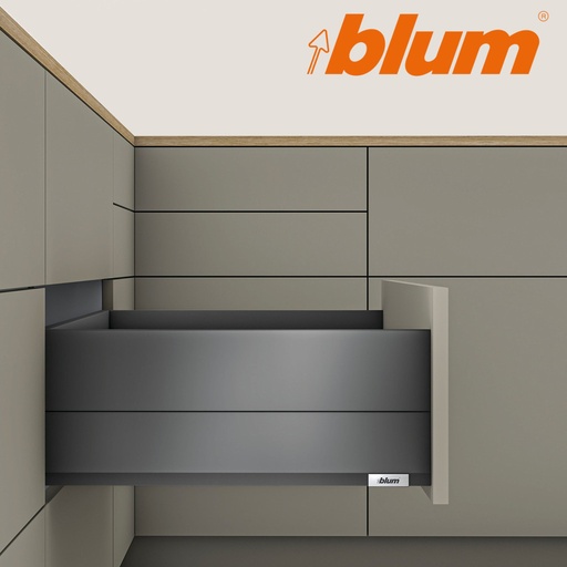 BLUM - Merivobox - sada výška  E - BOXCAP - blumotion - 40kg - SIVÁ MATNÁ ORION