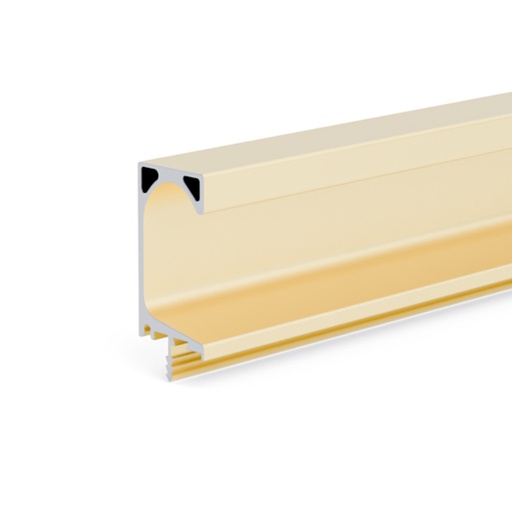 [06UM932Z] Úchytkový Profil  Zafrézovací  - UM-932 - s koncovkou - ZLATÝ