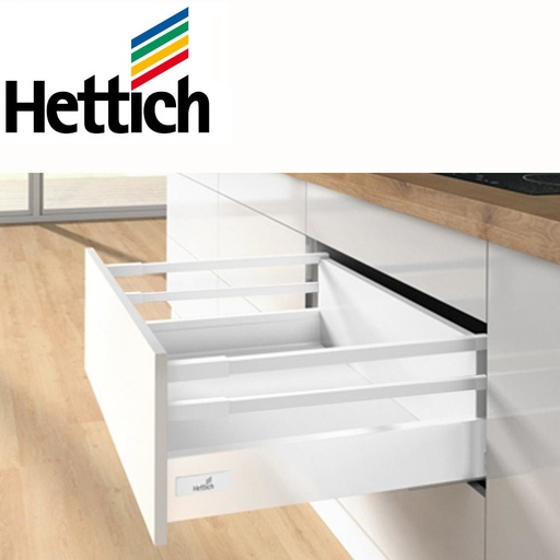 [H010011] HETTICH -  ATIRA sada  V=176mm s dvomi relingami dlžka - 470mm - BIELÝ