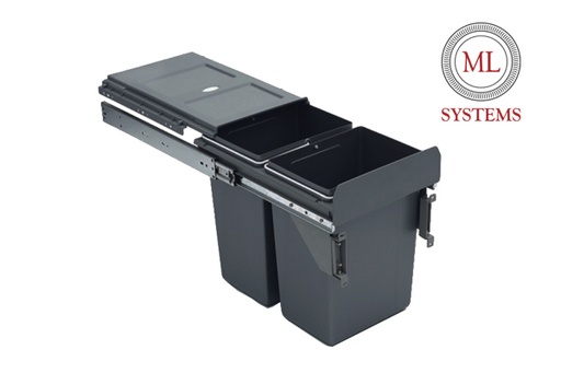 [1133891] Smetný kôš ML do 300´ s tlmením s uchytením - nízky - 2x11L