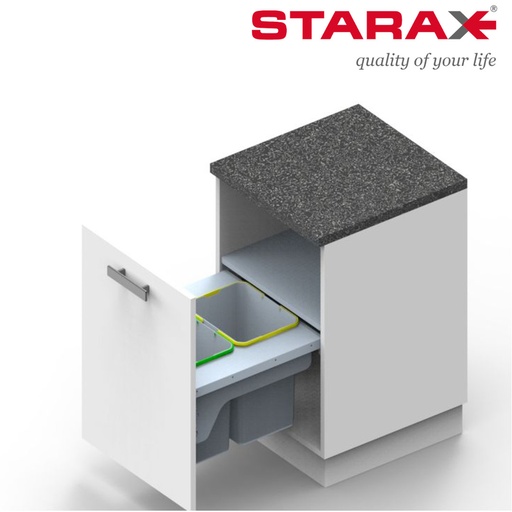 [1114635] Smetný kôš STARAX do 500 s tlmením /2x16L/