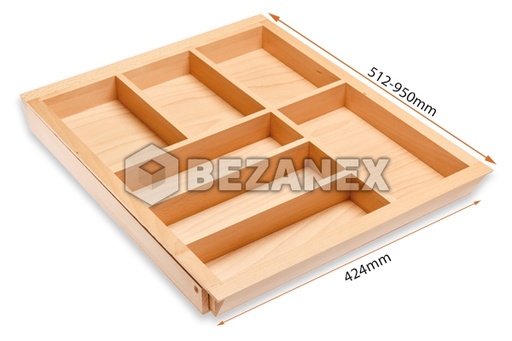 [1216352] Príborník drevený do 600/1000mm skrinky /buk/,  H=424