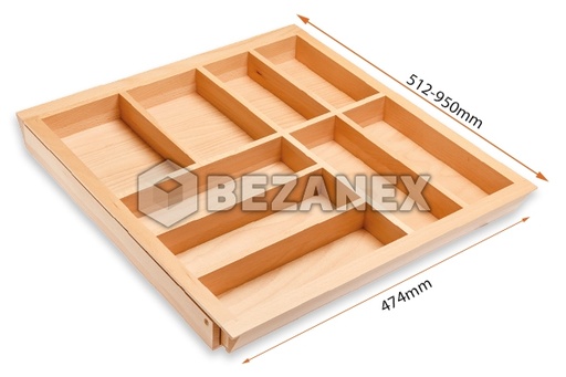 [1216354] Príborník drevený do 600/1000mm skrinky /buk/,  H=474