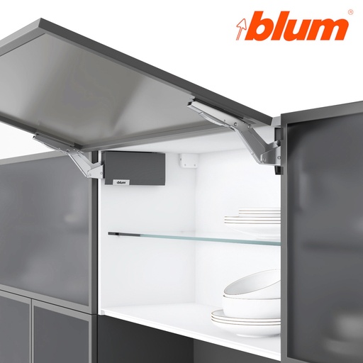 BLUM - AVENTOS HK TOP - KOMPLET SET - sada - na hliníkové dvierka - úzký rámik - s tlmením