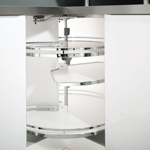 [REVO90101]  KESSEBOHMER - REVO 90° ARENAplus classic 900mm, 2poličky Chróm / Biely - set