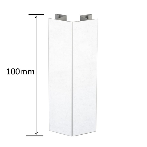 [1517887] Komponenty - roh vonkajší uhlový biely  /100mm/