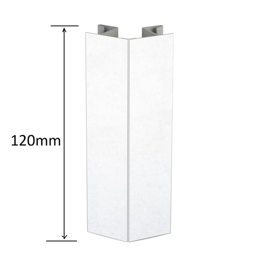 [1517886] Komponenty - roh vonkajší uhlový biely  /120mm/