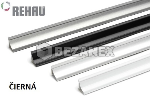 [1515152] SLIM - vodná lišta malá nalepovacia - čierna, 1m         