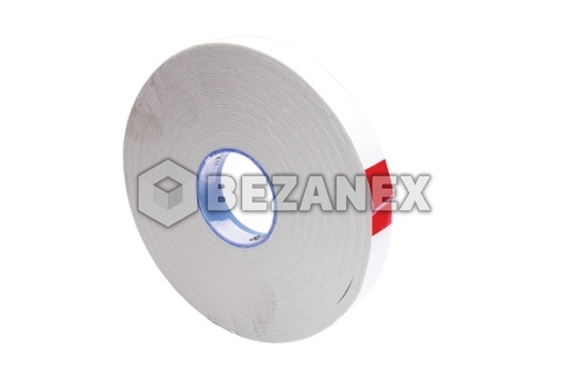 [2010954] Páska obojstranná / tenká biela 19mm-25m kotúč/