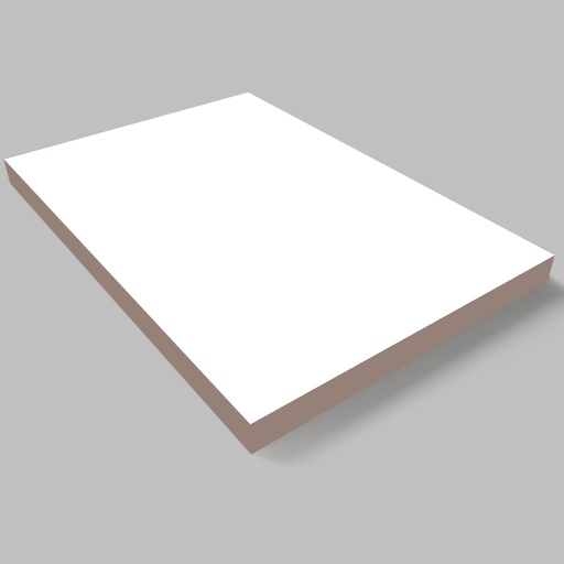 [2430416]  Akrylátová MDF Doska - Matná biela / PVC/ 18x1220x2800mm   