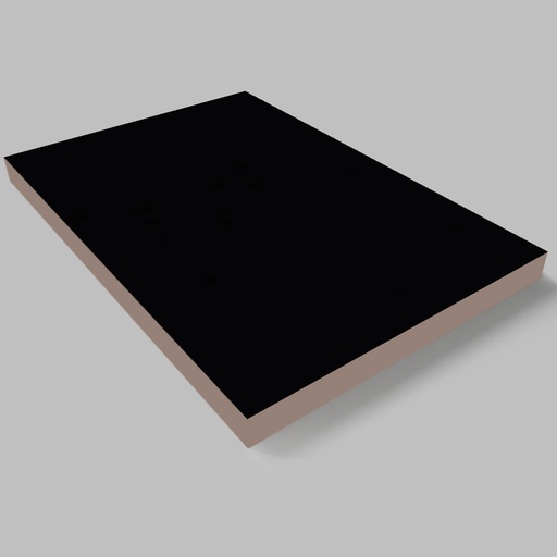 [2430421] Akrylátová MDF Doska - Matná - Čierna /PVC/ 18x1220x2800mm