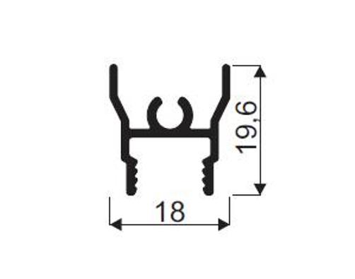 [2502159] Indeco vodorovný horný  AL  - oliva -  /2,55m/