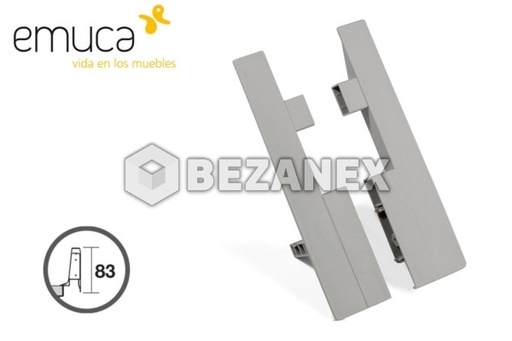 [0209015] MB Box - Vnútorná zásuvka - úchyt čela 204mm šedý