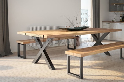 [0333355] Noha rámu INDUSTRIA krížová čierna 710x820/80x40