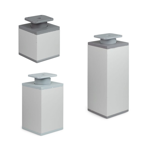 AL nožička hranatá strieborná BIG - 60x60mm nastavitelná