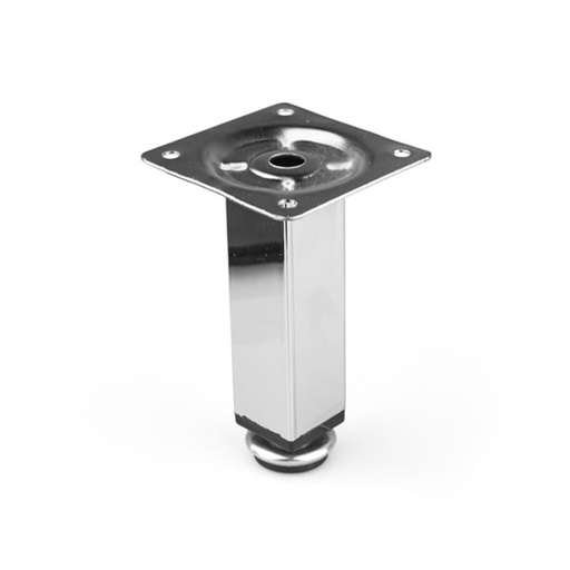[0412566] Kovová nožička hranatá 25x25mm - chrom - 100 mm 