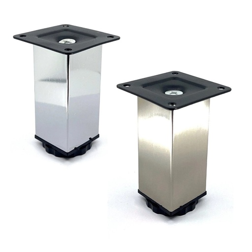 Kovová nožička hranatá - 38x38mm nastavitelná