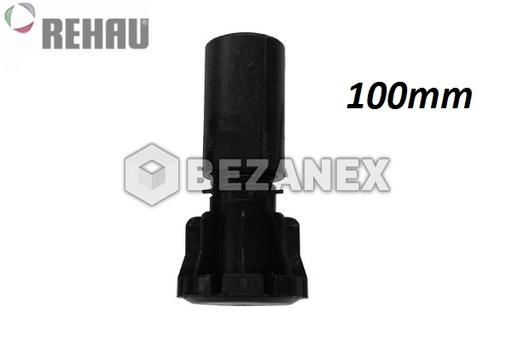 [0414026] Plastová nožička soklová - čierna - HARD 100mm  