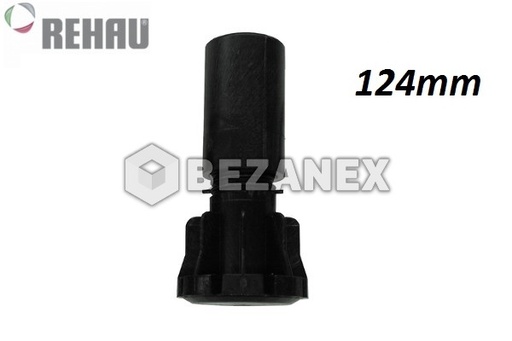[0414035] Plastová nožička soklová - čierna - HARD 124mm