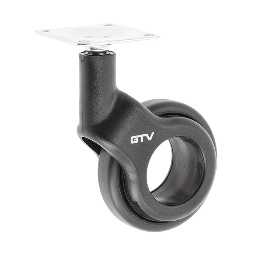 [0534827] Koliesko otoč.STRADA plast+oceľ čierna Fi 60mm,ks         