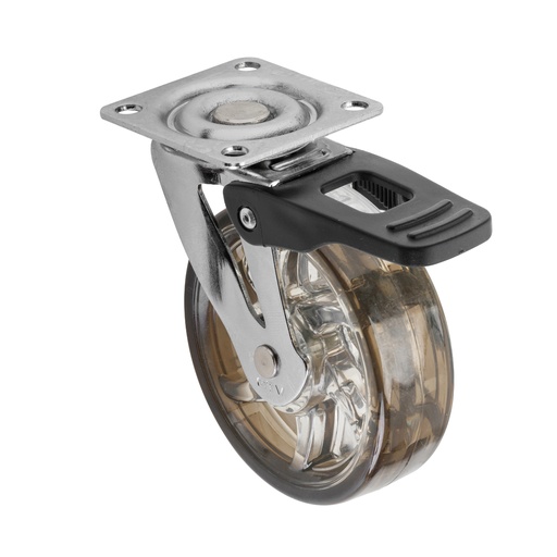 [0514176] Koliesko otočné - 75mm SHIFT - hnedé s brzdou,  ks        