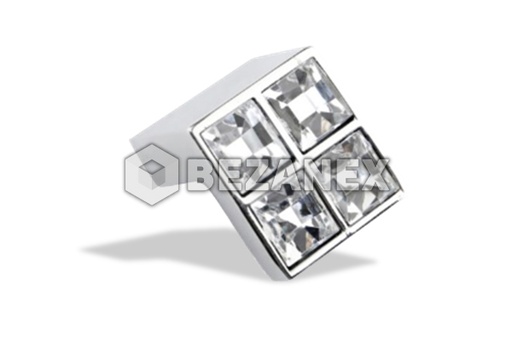 [0614313] Úchytka Knopok Kocka - Krystal /GM-340/ chrom