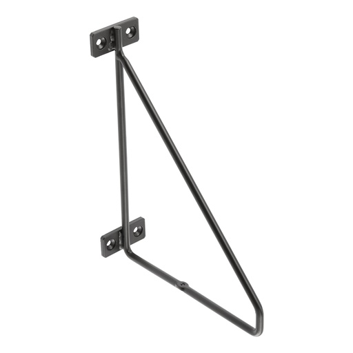 [0731310] Konzola/držiak police BAR - 21x17cm - čierná matná