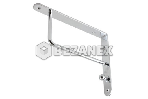 [0709056] Konzola/držiak police - hranatá - chróm