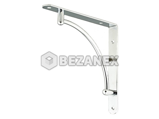 [0709062] Konzola/držiak police - vypuklá - chróm