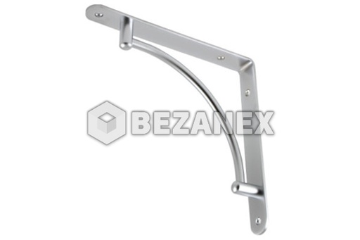 [0712029] Konzola/držiak police - vypuklá - mat.chróm