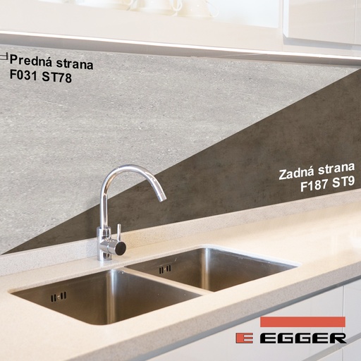 [3425011] Egger - ZÁSTENA - F031 ST78 / F187 ST9 - 640 x 8 mm