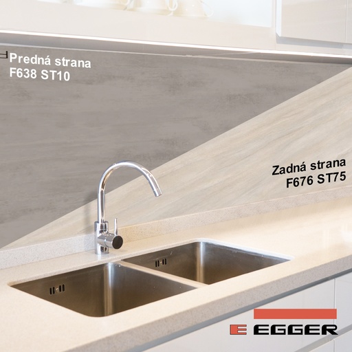 [3425038] Egger - ZÁSTENA - F638 ST10 / F676 ST75 - 640 x 8 mm