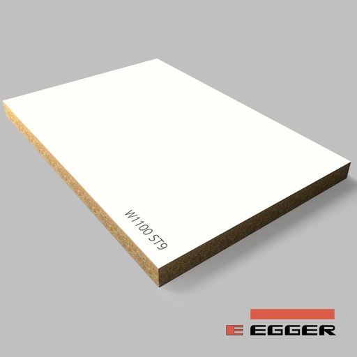EGGER - DTDL - W1100 ST9 - Alpská biela - 18 mm