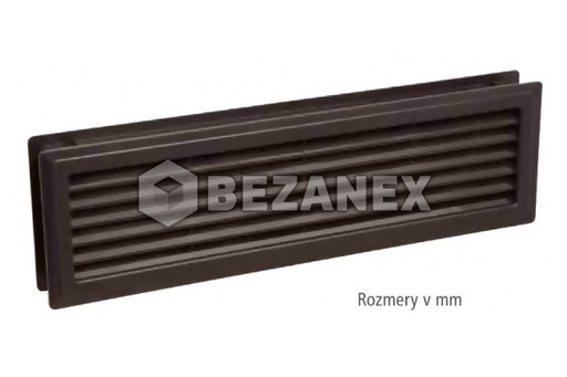 [0910026] Vetracia mriežka veĺká PVC 432x115mm - hnedá