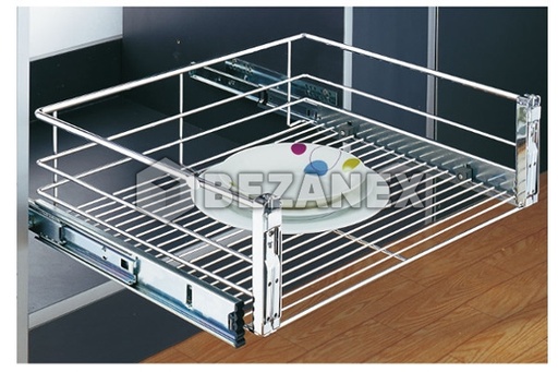 [1008484] Výsuvný kôš do šatníka 400mm BEZ TLMENIA s predným uchytením