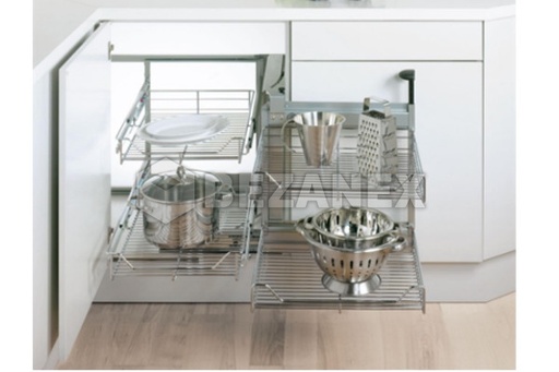 [1008893] STARAX Magic corner UNIVERZALNY chrom koše s Tlmením