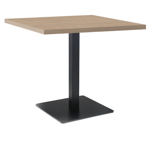 Kaviarenský Stôl /670x670x36/ - H1377 ST36 Dub Orleans pieskový - Stolová podnož 740mm Hranatá ČIERNÁ