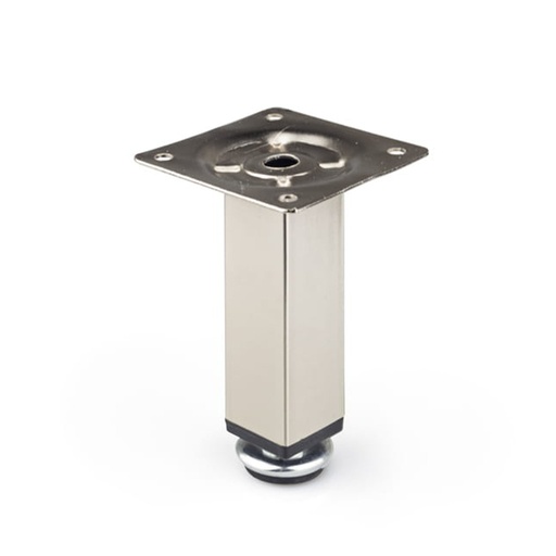 [04202501] Kovová nožička hranatá 25x25mm - INOX - 100 mm